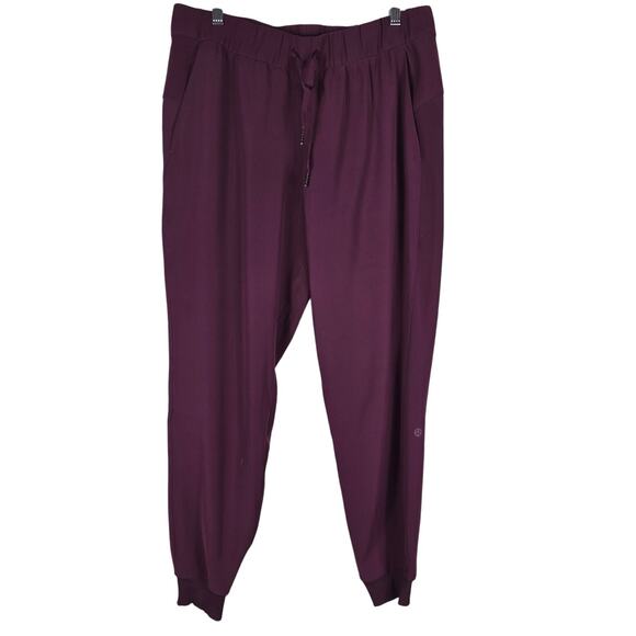 Lululemon Burgundy Athletic Hiking Walking Jogger Style Women's Pants 10 - Picture 1 of 4